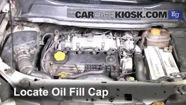 2005 Opel Zafira CDTI Cosmo 1.9L 4 Cyl. Turbo Diesel Aceite Agregar aceite